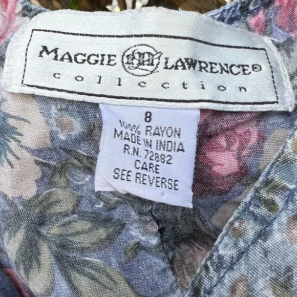 Vintage 90s Floral Maxi Dress 8 / M Corset - Picture 6 of 6